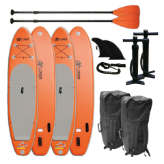 eXplorer SUP Set - 2x Stand Up Paddle Surfboard I 320x76x15cm | orange