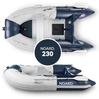 NOARD 2,30 Meter Schlauchboot mit Aluboden (blau/grau)