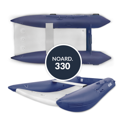 NOARD 3,30 Meter Schlauchboot mit Luftboden (blau/grau)
